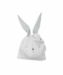 FABELAB Bolsa Merienda de Algodón Orgánico - Icy Grey Bunny