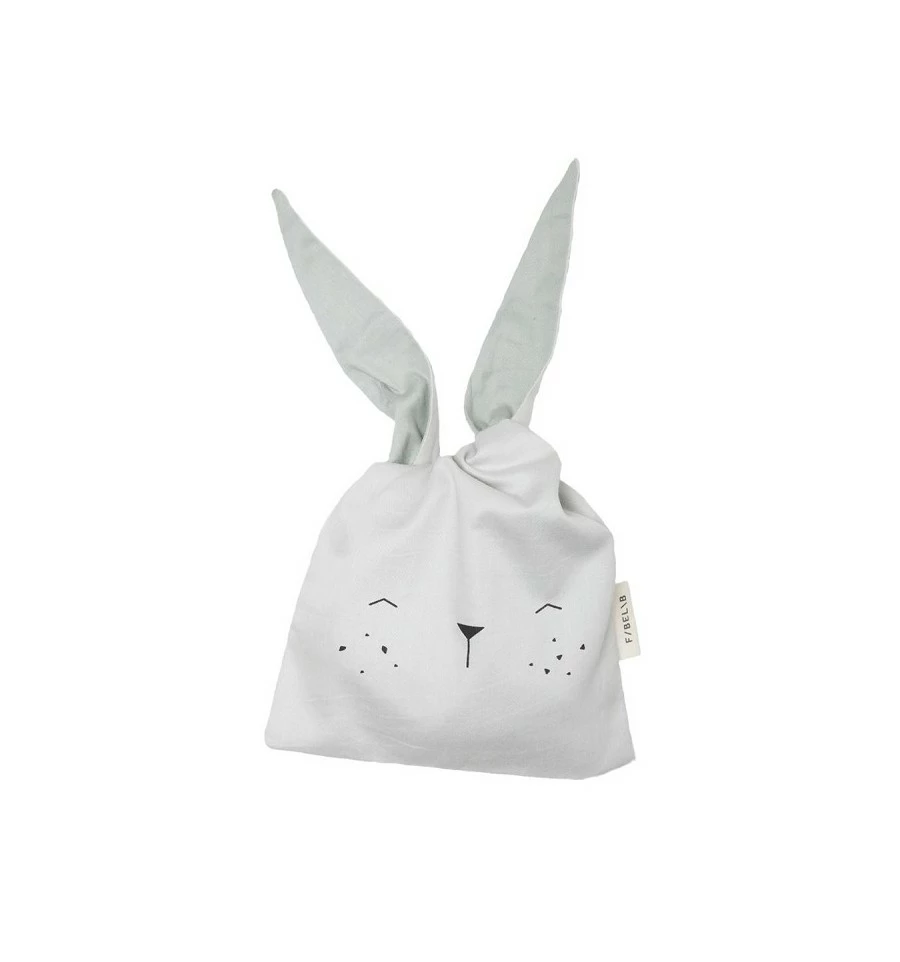 FABELAB Bolsa Merienda de Algodón Orgánico - Icy Grey Bunny 3 FABELAB Bolsa Merienda de Algodón Orgánico - Icy Grey Bunny