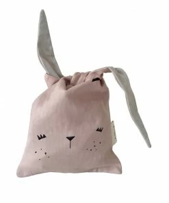 FABELAB Bolsa Merienda de Algodón Orgánico - Mauve Bunny