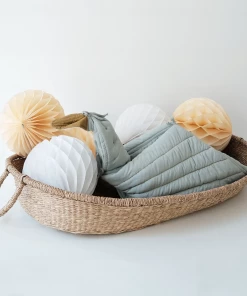 FABELAB Dreamy Bird Blanket in Foggy Blue