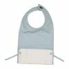 FABELAB Coated Feeding Bib In Foggy Blue 1 FABELAB Coated Feeding Bib In Foggy Blue