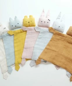 FABELAB Ochre Bear Face Baby Animal Cuddle Baby Comforter