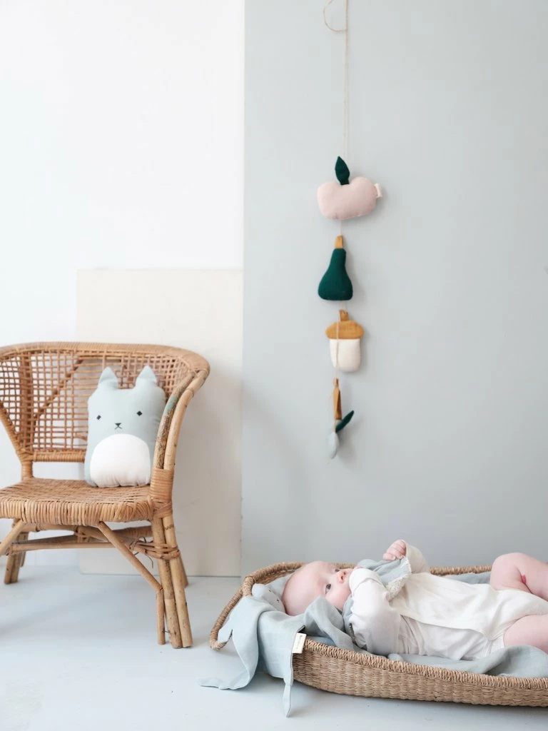 FABELAB Children's Animal Cushion Foggy Blue Cat 4 FABELAB Children's Animal Cushion Foggy Blue Cat