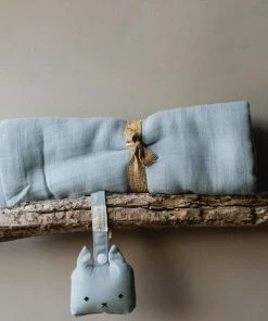 FABELAB Manta de Muselina de Algodón Orgánico - Foggy Blue