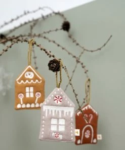 FABELAB Christmas Hanging Ornaments Set of 3 - Gingerbread House 5 FABELAB Christmas Hanging Ornaments Set of 3 - Gingerbread House