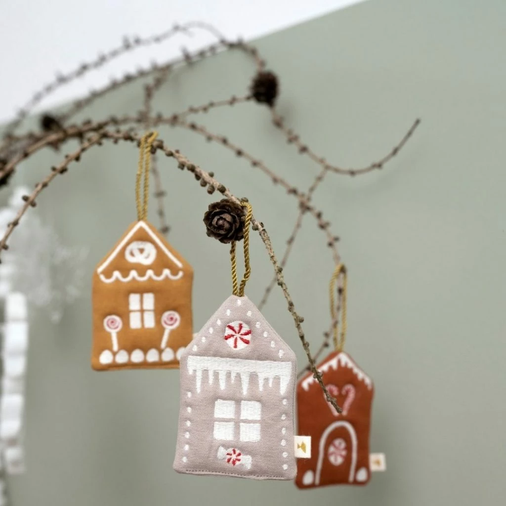 FABELAB Christmas Hanging Ornaments Set of 3 - Gingerbread House 4 FABELAB Christmas Hanging Ornaments Set of 3 - Gingerbread House