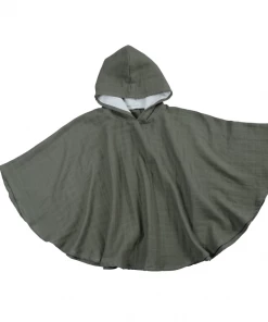 FABELAB Olive Organic Cotton Muslin Poncho
