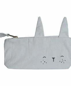 FABELAB Animal Pencil Case Bunny Icy Blue