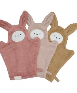 FABELAB Set of 3 Animal Baby Bath Mitts in Bunny