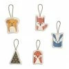 FABELAB Hanging Ornaments Set of 5 - Woodland Animals