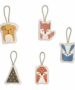FABELAB Sales 2022 20 FABELAB Hanging Ornaments Set of 5 - Woodland Animals