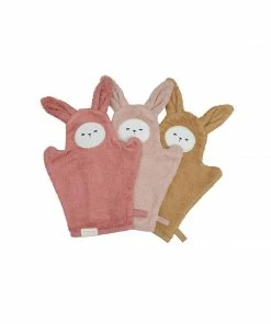 FABELAB Old Rose Mix Bunny Bath Mitts