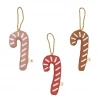 FABELAB Christmas Hanging Ornaments Set of 3 - Candycane